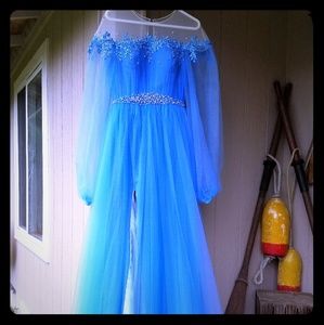 Retro long prom dress